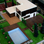 maquette de maison avec piscine