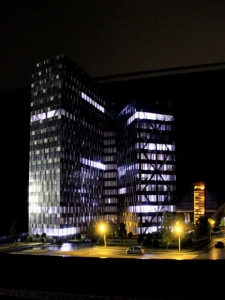 Maquette immeuble bureaux Orhideea Towers