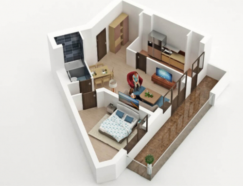 Rendu 3D intérieur – Plan d’appartement