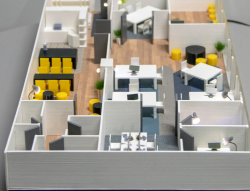 Maquette de plan d’étage – Immeuble de bureau