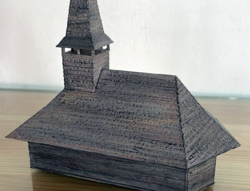 Maquette d’église en bois