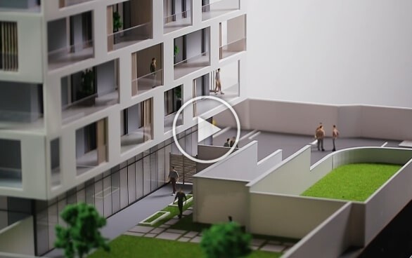 Maquette d’un immeuble appartements