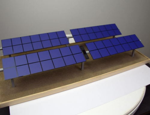 Maquette de panneaux solaires photovoltaïques