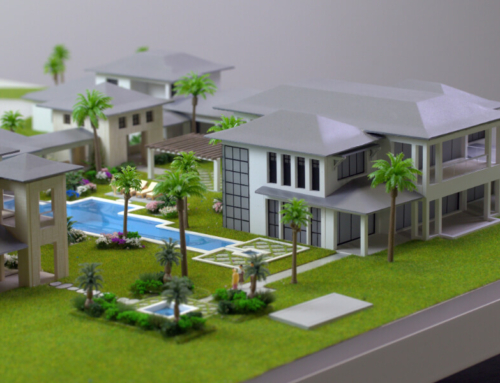 Maquette villa avec piscine