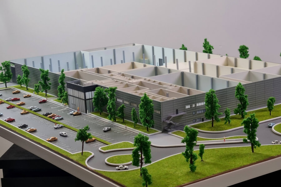 Maquette centre logistique