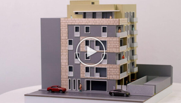 Maquette d’un immeuble d’appartements