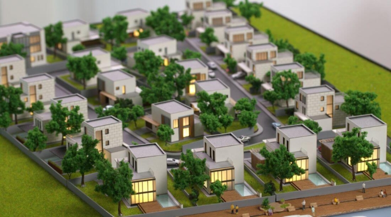 Maquette d'un complexe immobilier