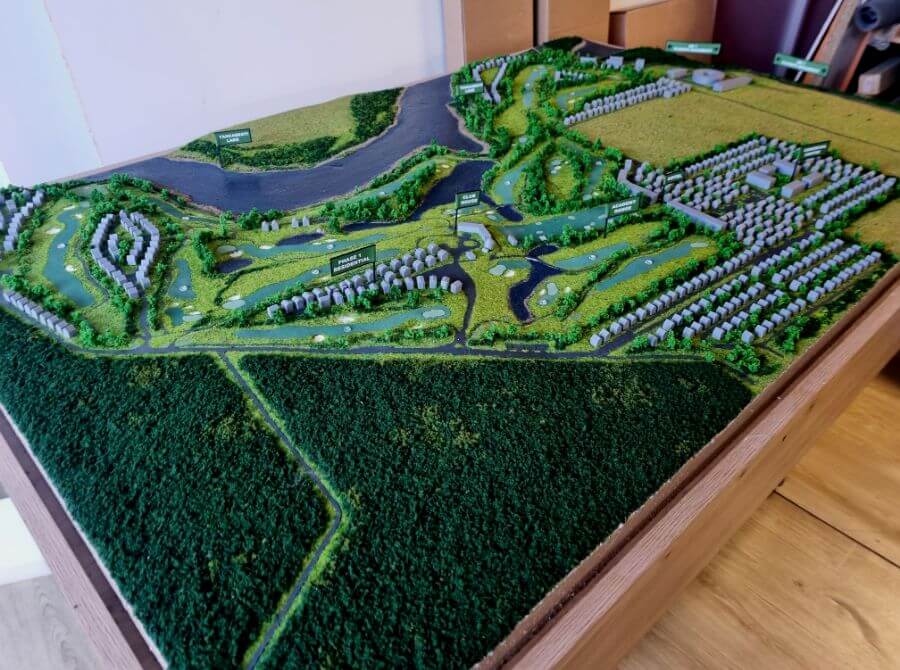 Modèle architectural d’un terrain de golf