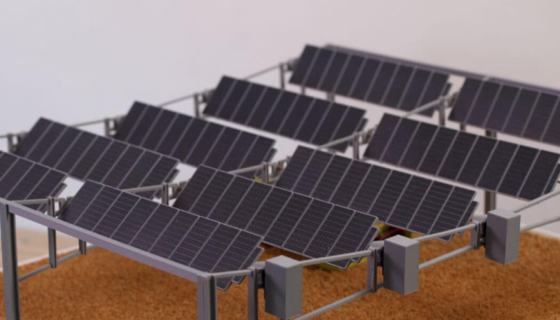 maquette Présentation système agrivoltaïque