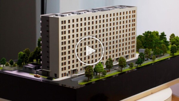 Maquette d’un immeuble appartements