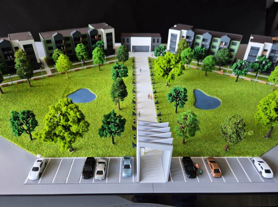 maquette d'architecture campus universitaire