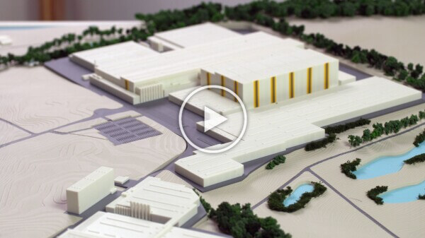 Complexe d’entrepôts Maquette d'architecture