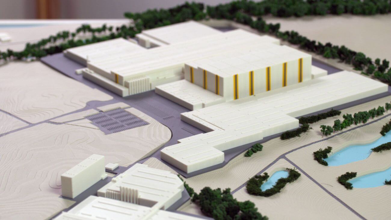 maquette Complexe d'entrepôt logistique