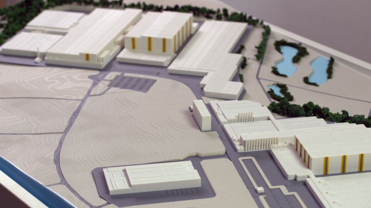 maquette Complexe d'entrepôt