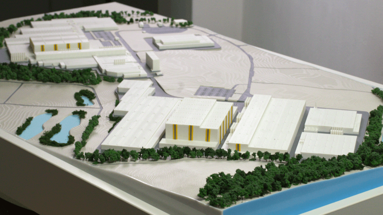 maquette Complexe d'entrepôts et d'usines
