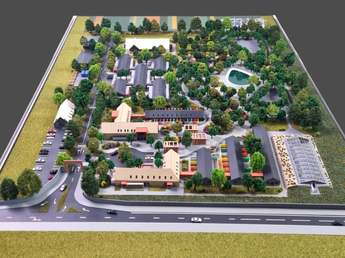 Maquette de complexe animalier