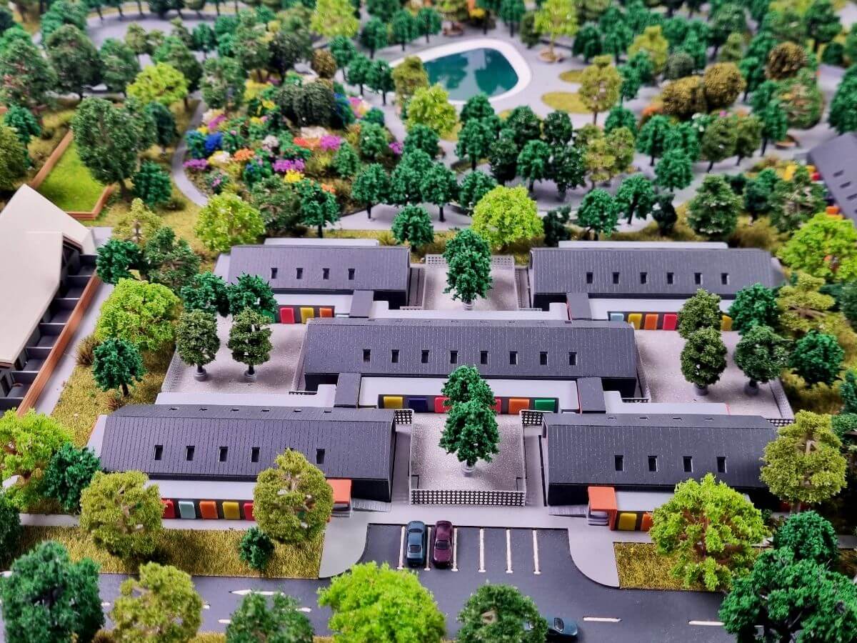 Maquette de village animalier