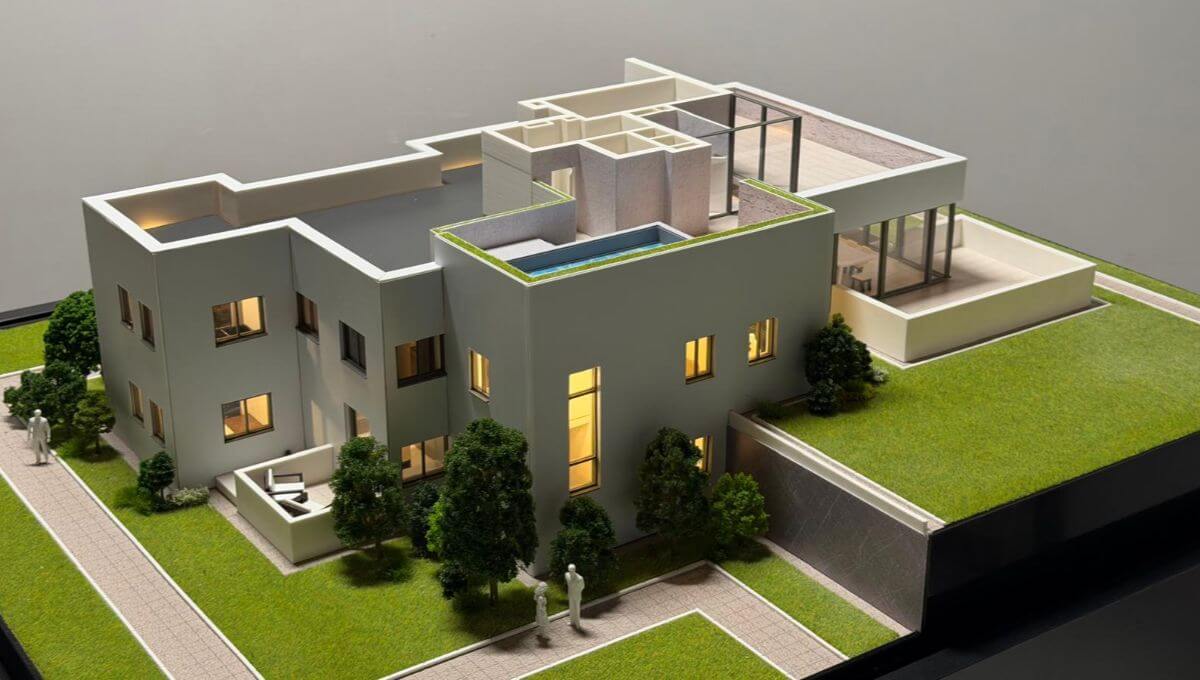 Maquette architecturale villa contemporaine