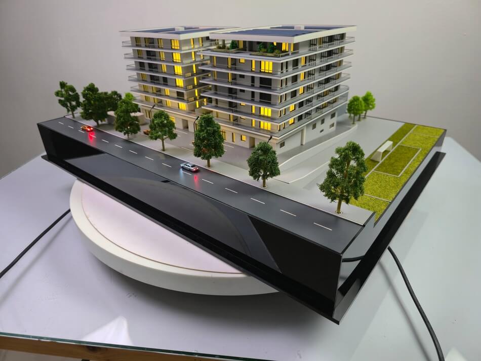maquette complexe residentiel moderne