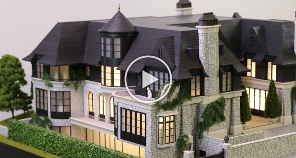 Maison en pierre Maquette d'architecture
