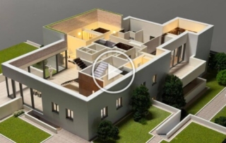 Maquette d’architecture d’une villa moderne