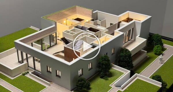 Maquette d’architecture d’une villa moderne