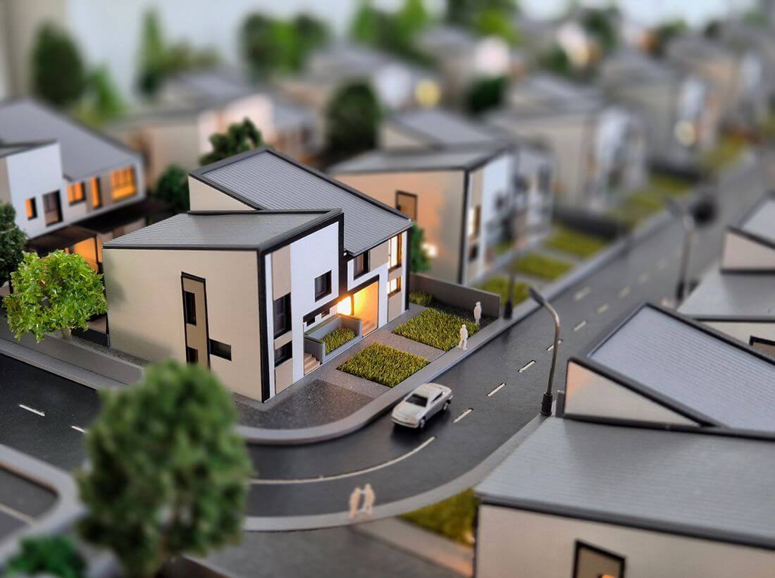 Maquette Professionnelle d'un Quartier Résidentiel