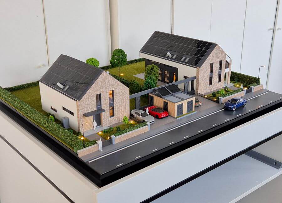 Maquette d'architecture de maisons
