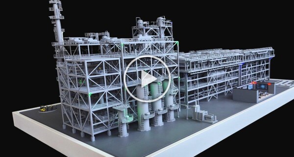 Maquette d'usine de procédé industriel
