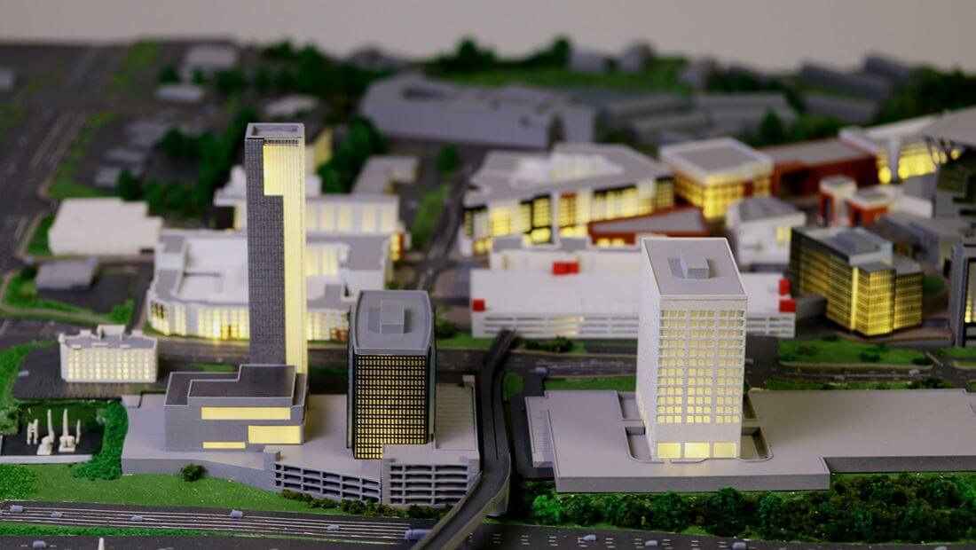 Maquette Architecture campus sportif
