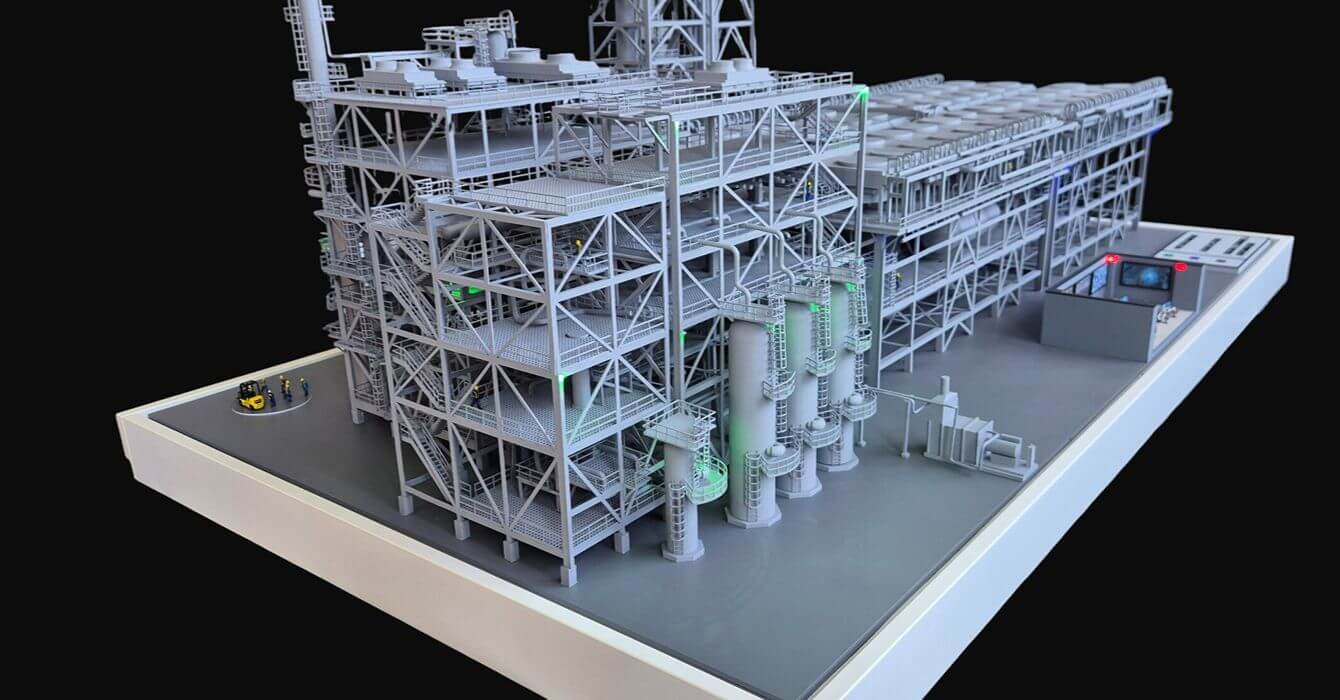maquette architecturale installation industrielle