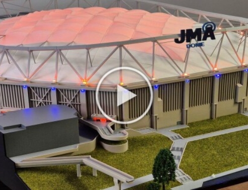 Maquette architecturale d’une Arène Sportive