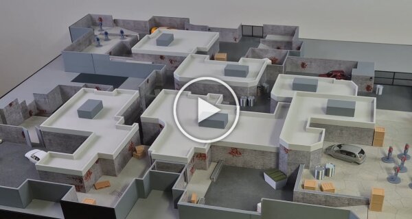 Maquette d'une Arène Airsoft
