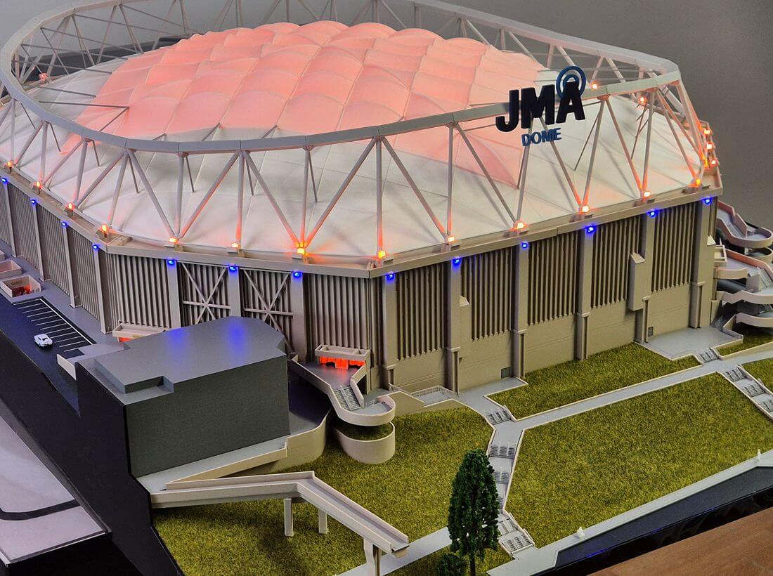 maquette complexe sportif
