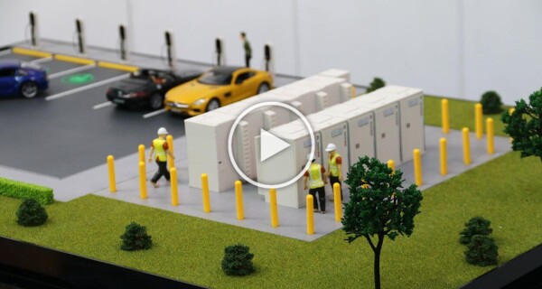 Maquette de station de recharge et de stockage par batteries