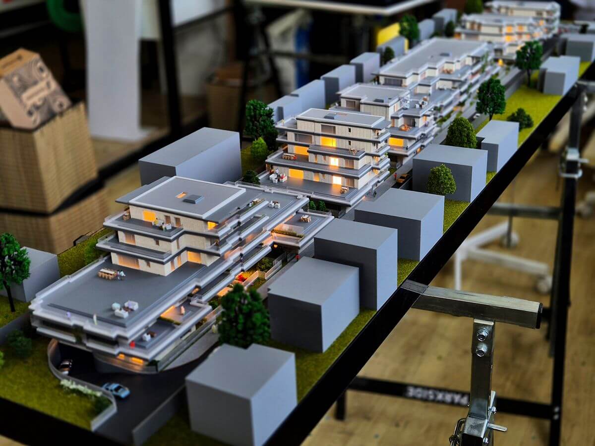 maquette ensemble residentiel contemporain